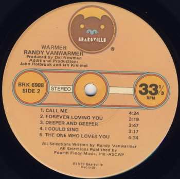 LP Randy Vanwarmer: Warmer