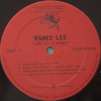 LP Ranee Lee: Live At Le Bijou