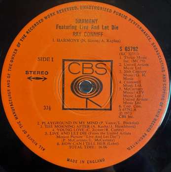 LP Ray Conniff: Harmony