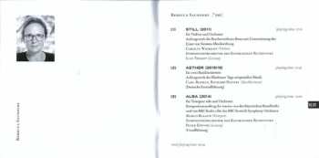 CD Rebecca Saunders: #35 | Still / Aether / Alba