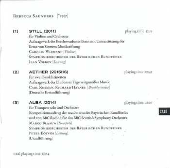 CD Rebecca Saunders: #35 | Still / Aether / Alba