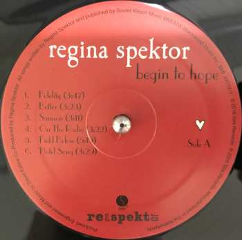 LP Regina Spektor: Begin To Hope