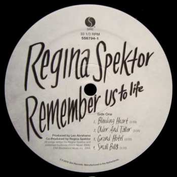 2LP Regina Spektor: Remember Us To Life