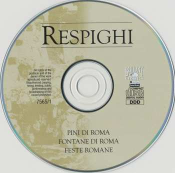2CD Ottorino Respighi: Fontane Di Roma, Pini Di Roma, Feste Di Roma, Antiche Arie E Danze
