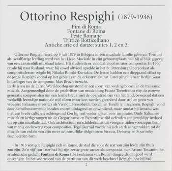 2CD Ottorino Respighi: Fontane Di Roma, Pini Di Roma, Feste Di Roma, Antiche Arie E Danze