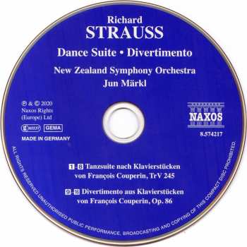 CD Richard Strauss: Dance Suite • Divertimento