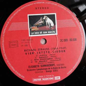 LP Richard Strauss:  Vier Letzte Lieder
