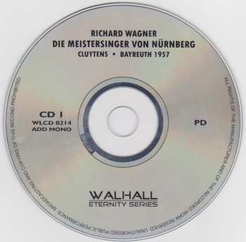 4CD/Box Set André Cluytens: Die Meistersinger Von Nürnberg - Gesamtaufnahme Bayreuth 1957