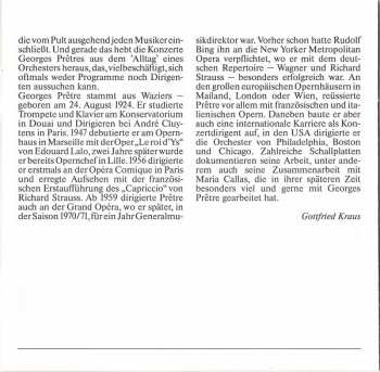 CD Georges Prêtre: Wesendonk-Lieder / Orchesterstücker / Das Liebesverbot / Tannhäuser / Götterdämmerung