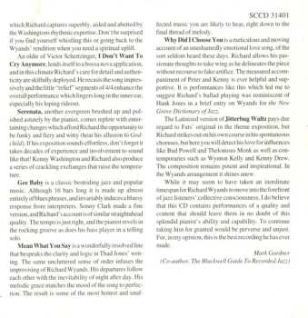 CD Richard Wyands Trio: Get Out Of Town