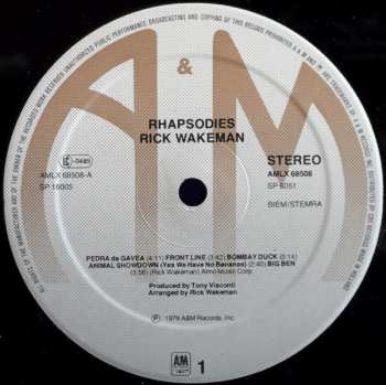 2LP Rick Wakeman: Rhapsodies