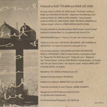 CD Rickie Lee Jones: Naked Songs