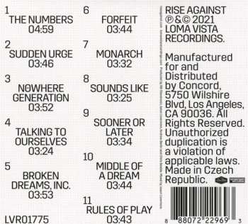 CD Rise Against: Nowhere Generation