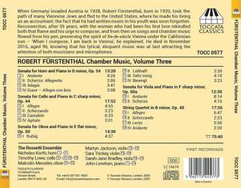CD Robert Fürstenthal: Chamber Music, Volume Three