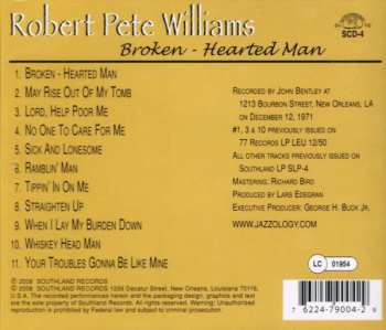 CD Robert Pete Williams: Broken-Hearted Man