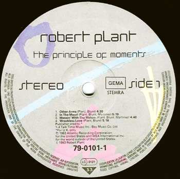 LP Robert Plant: The Principle Of Moments