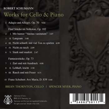 CD Robert Schumann: Works For Cello & Piano