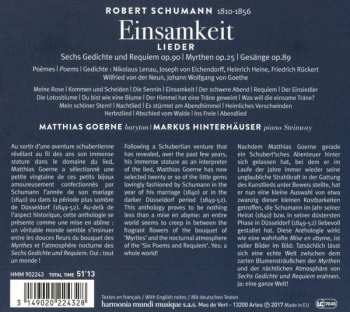 CD Robert Schumann: Einsamkeit: Schumann Lieder