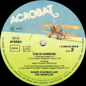 LP Roger Chapman: Live In Hamburg