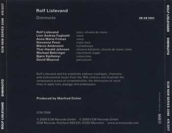 CD Rolf Lislevand: Diminuito