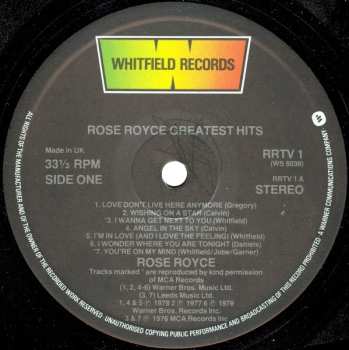 LP Rose Royce: Greatest Hits