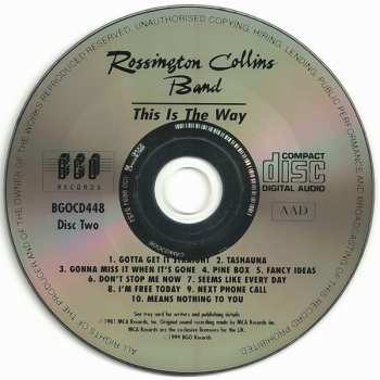 2CD Rossington Collins Band: Anytime, Anyplace, Anywhere / This Is The Way