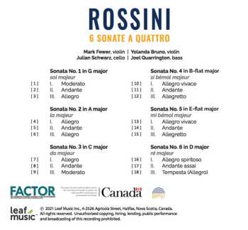 CD Gioacchino Rossini: 6 Sonate A Quattro