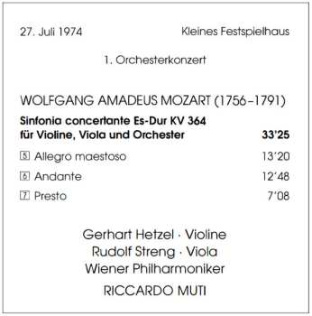CD Robert Schumann: Semiramide-Ouvertüre / Klavierkonzert A-Moll / Sinfonia Concertante KV 364