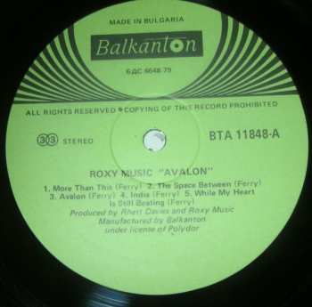 LP Roxy Music: Avalon