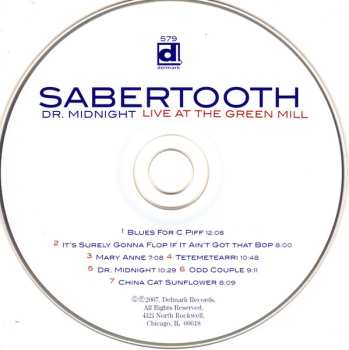 CD Sabertooth Quartet: Dr. Midnight: Live At The Green Mill