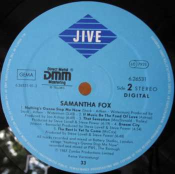 LP Samantha Fox: Samantha Fox