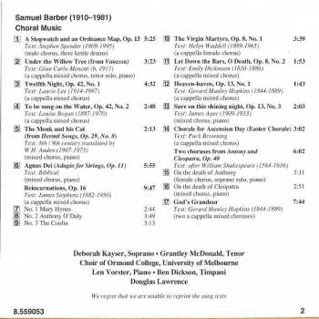 CD Samuel Barber: Choral Music