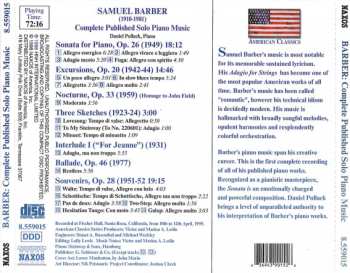 CD Samuel Barber: Solo Piano Music