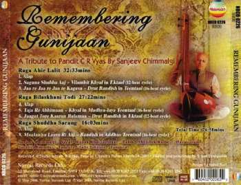 CD Sanjeev Chimmalgi: Remembering Gunijaan - A Tribute To Pandit C R Vyas