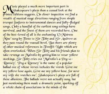 CD Sara Stowe: Songs For William Shakespeare