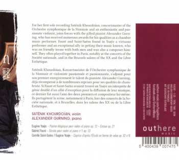 CD Camille Saint-Saëns: Ysaÿe, Fauré, Saint-Saëns