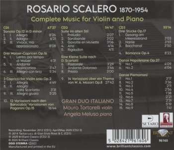 3CD Rosario Scalero: Complete Music For Violin And Piano