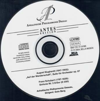 CD Franz Schubert: Anhaltische Philharmonie Dessau Spielt Schubert Und Klughardt