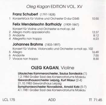 CD Johannes Brahms: Konzertstück D345 / Violinkonzert Op. 64 / Doppelkonzert Op. 102
