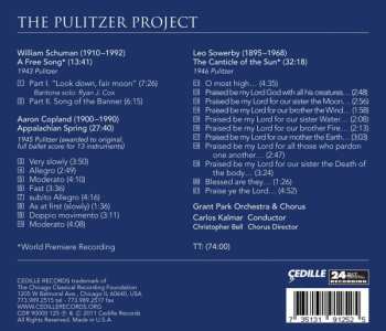 CD Aaron Copland: The Pulitzer Project: Pulitzer Prize Winning Works By Schuman, Sowerby & Copland