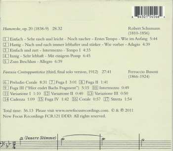 CD Robert Schumann: Humoreske / Fantasia Contrappuntistica