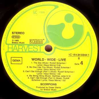 2LP Scorpions: World Wide Live