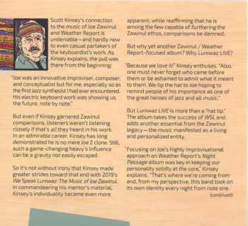 CD Scott Kinsey: Luniwaz Live - The Music Of Joe Zawinul