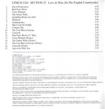 CD Section 25: Love And Hate (In The English Countryside)