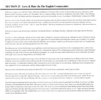 CD Section 25: Love And Hate (In The English Countryside)