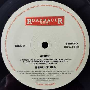 2LP Sepultura: Arise