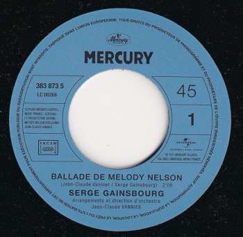 SP Serge Gainsbourg: Ballade De Melody Nelson 