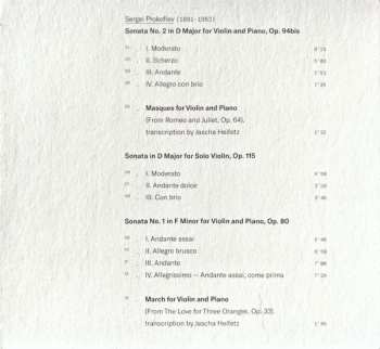 CD Sergei Prokofiev: Masques — Sonatas For Violin And Piano