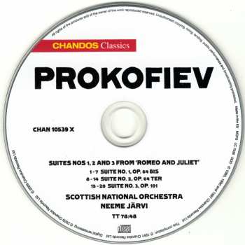 CD Sergei Prokofiev: Romeo And Juliet - Suites 1, 2 And 3