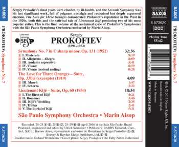 CD Sergei Prokofiev: Symphony No. 7; Lieutenant Kijé - Suite; March And Scherzo From "The Love For Three Oranges"